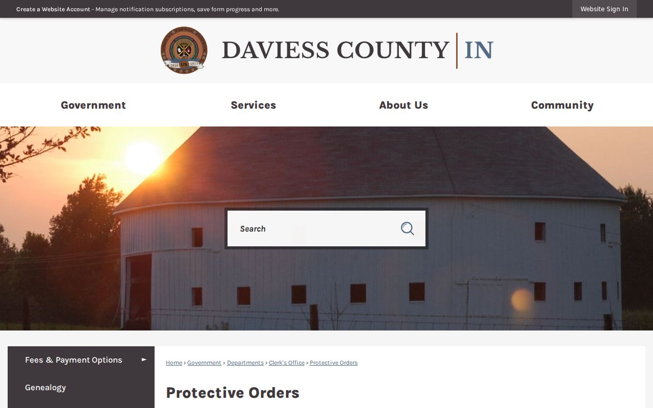 Daviess County protective order filing route