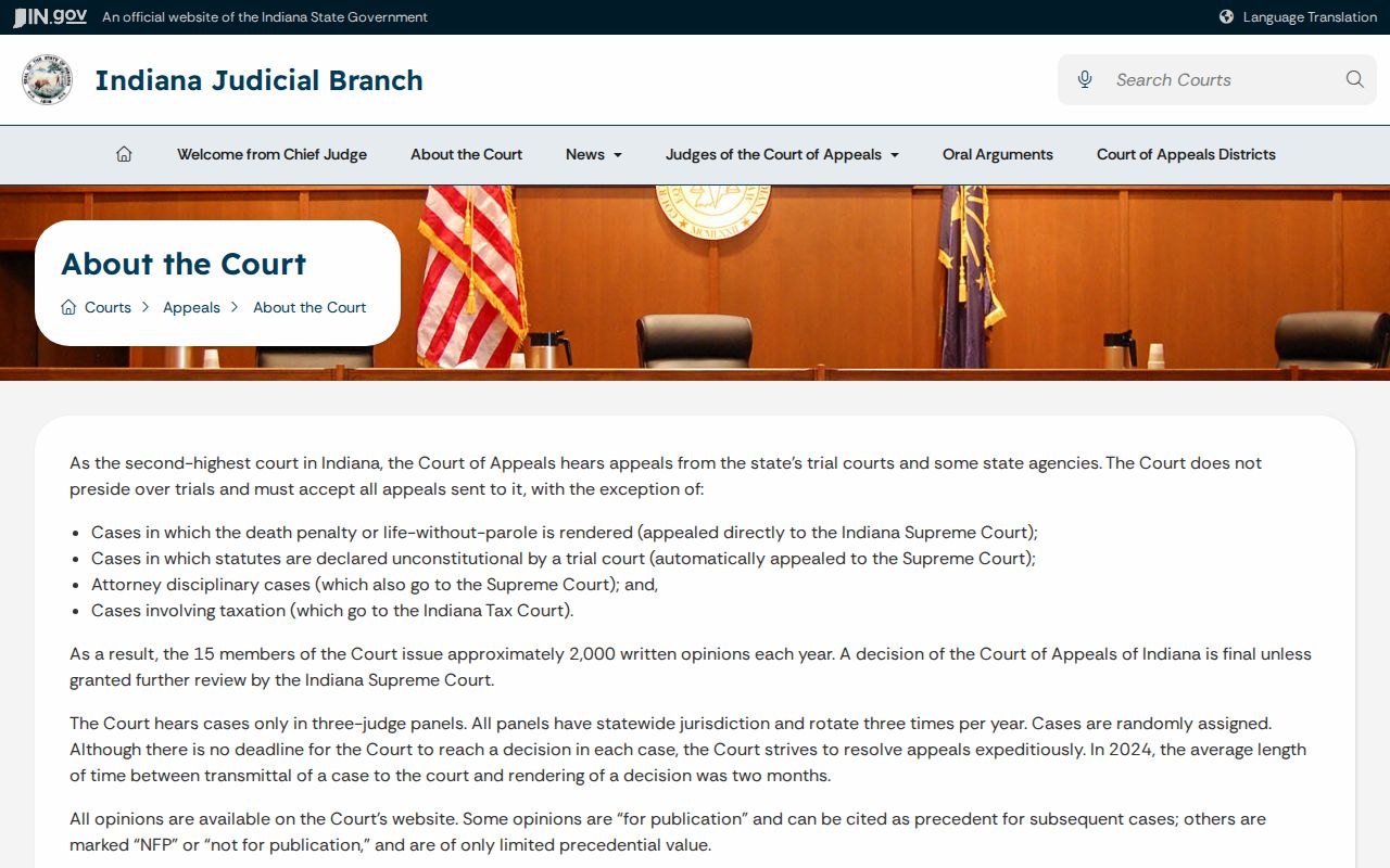 Court of Appeals of Indiana overview for Plainville case appeals