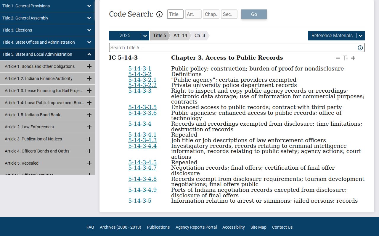 Indiana public records statute for Daviess traffic court records